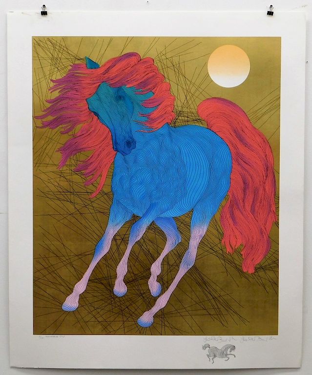 Appraisal: Guillaume Azoulay Monarque Horse Serigraph Guillaume Azoulay Israel United States