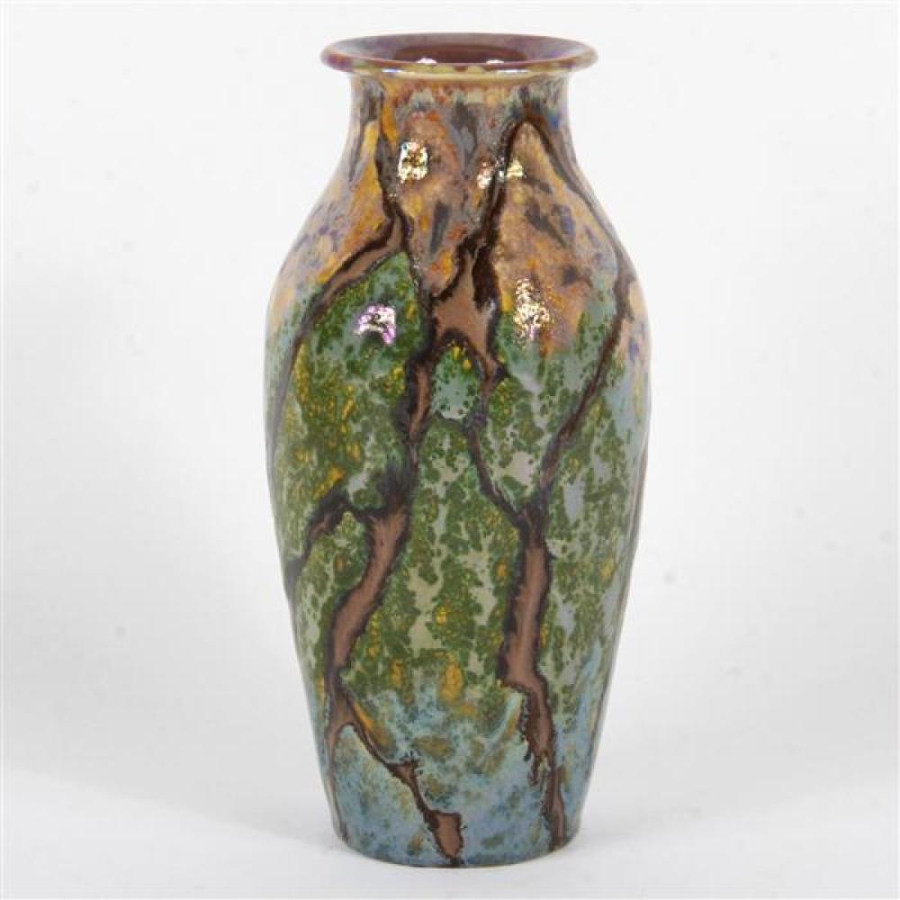 Appraisal: PAUL KATRICH AMERICAN STUDIO CERAMIC LUSTER VASE WITH TENDRIL DRIP