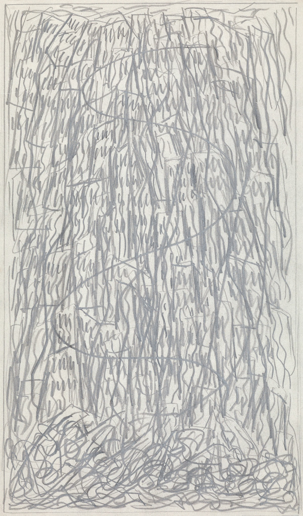 Appraisal: ABRAHAM WALKOWITZ New York Abstraction Pencil on thin cream wove