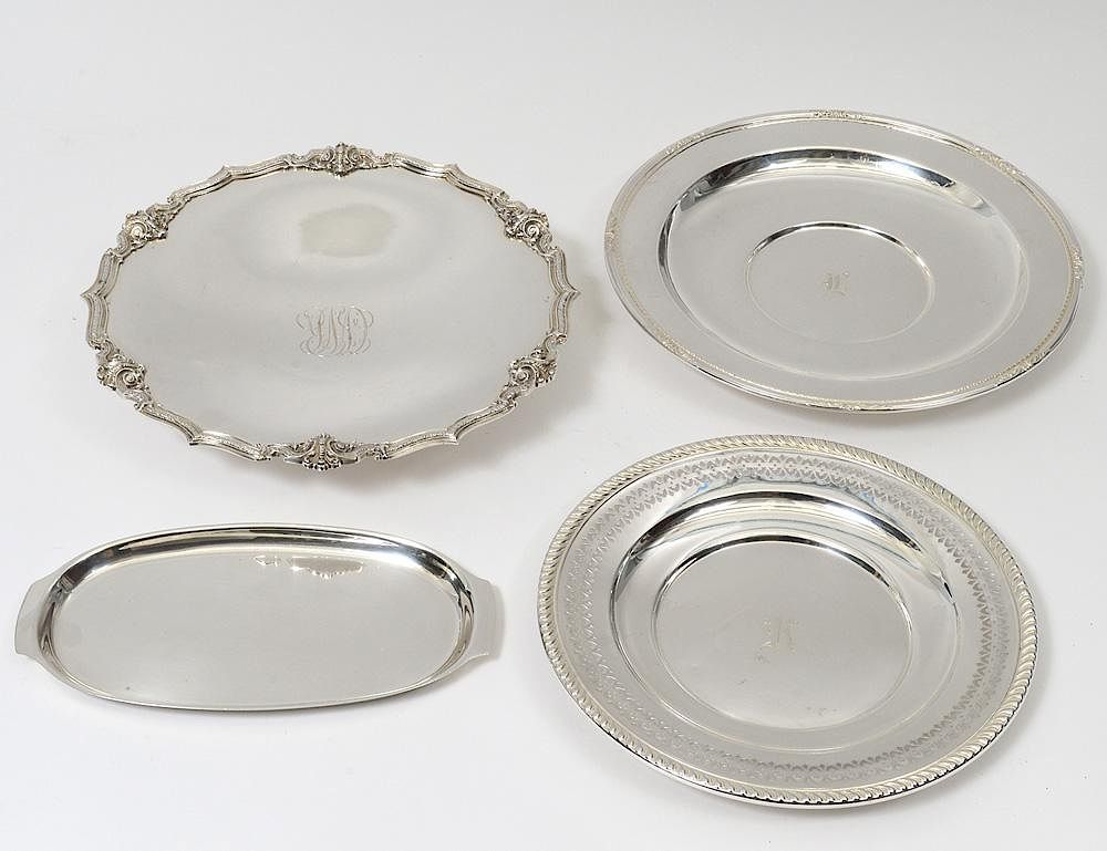 Appraisal: GROUP OF FOUR STERLING SILVER TABLE ARTICLES American Comprising low