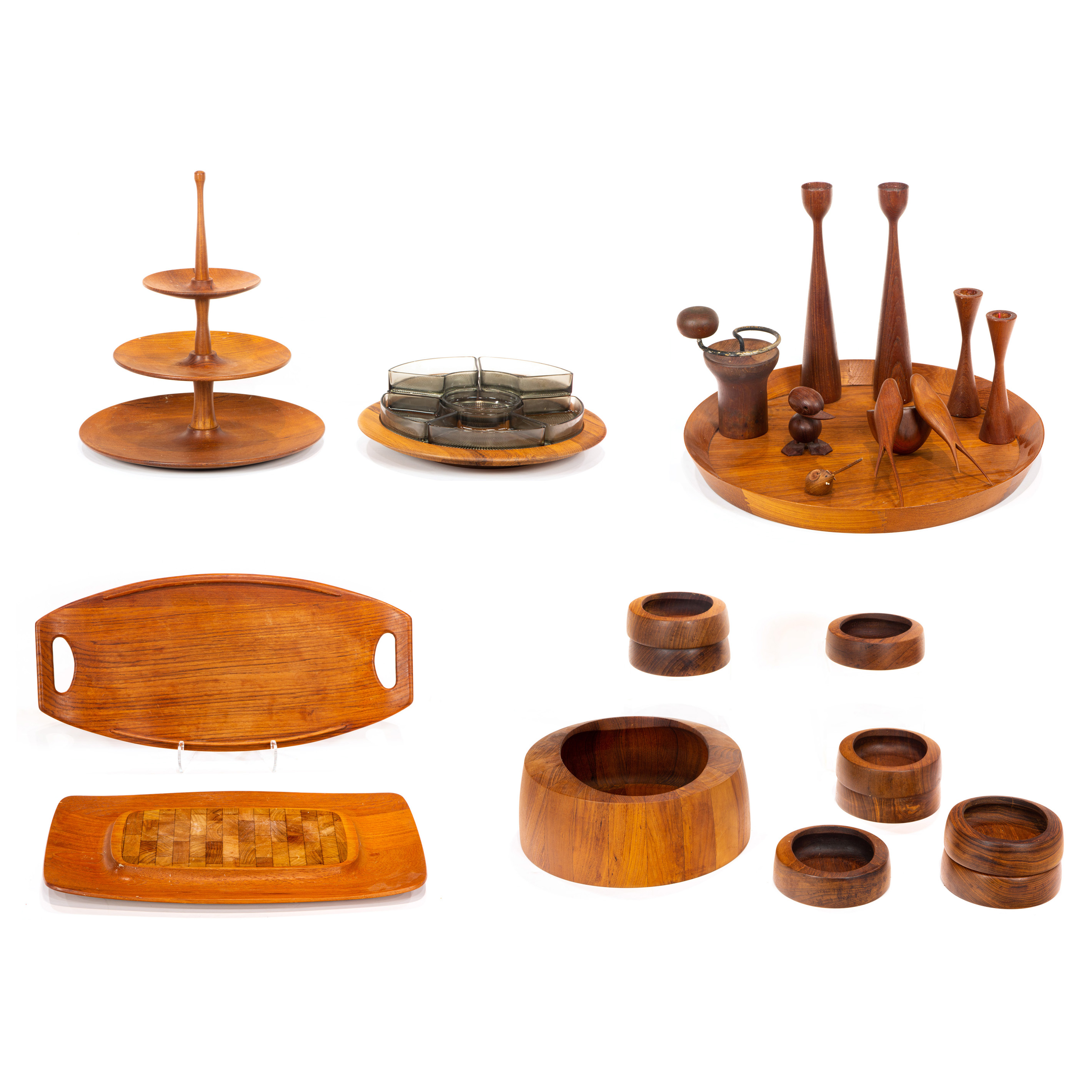 Appraisal: LOT OF COLLECTION OF SCANDINAVIAN TEAK TABLE ARTICLES Lot of