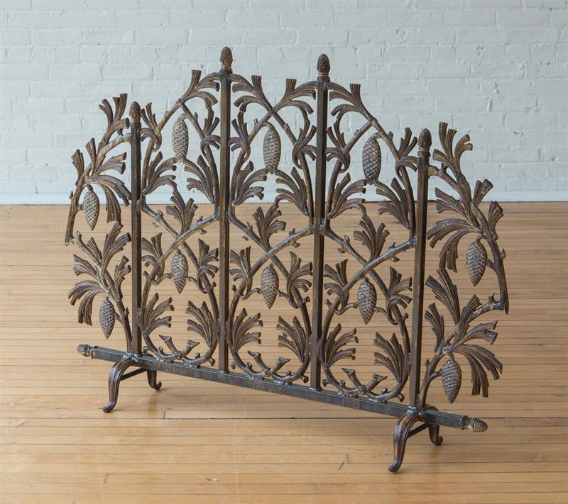 Appraisal: CAST-IRON FIREPLACE SCREEN x x in Condition In overall good