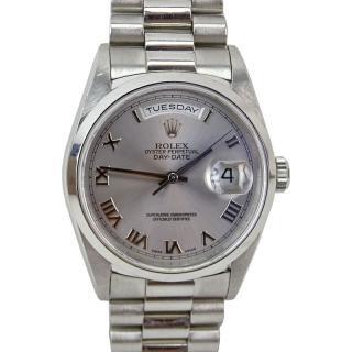 Appraisal: Men's Platinum Rolex Oyster Perpetual Day-Date Chronometer Case measures mm