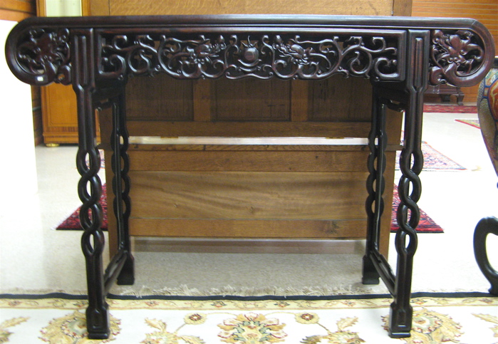 Appraisal: MING STYLE ROSEWOOD ALTAR TABLE Chinese th century having a