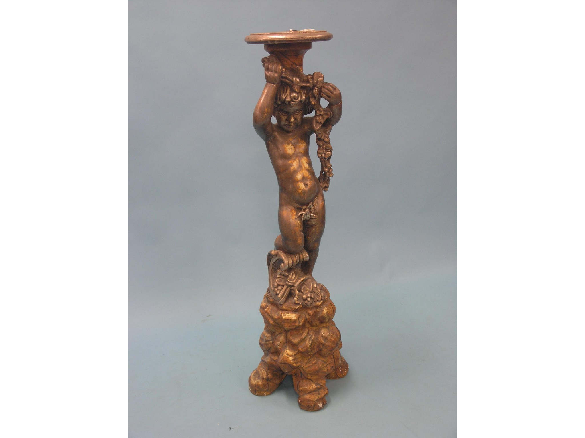 Appraisal: A decorative moulded composition jardiniere stand stem in the form