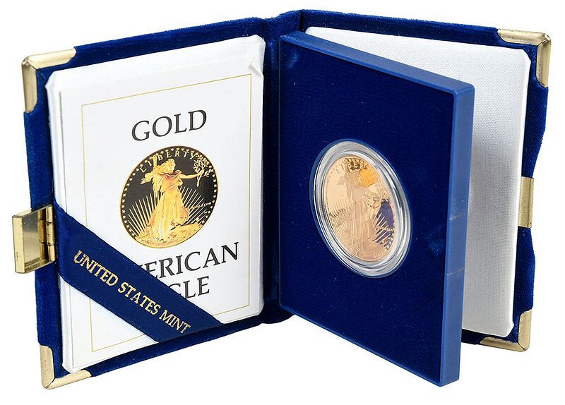 Appraisal: -W Proof Gold American Eagle one-ounce bullion coin in original