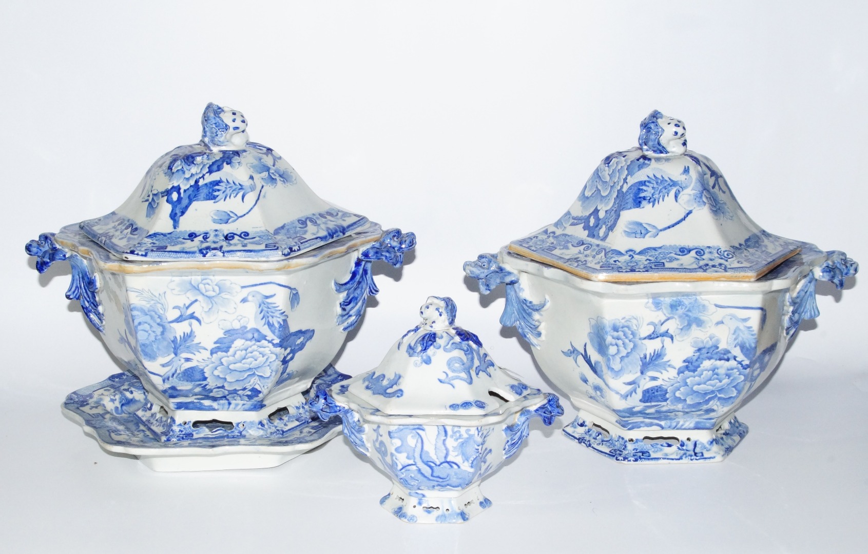 Appraisal: A thC Mason's Ironstone blue and white part serving service