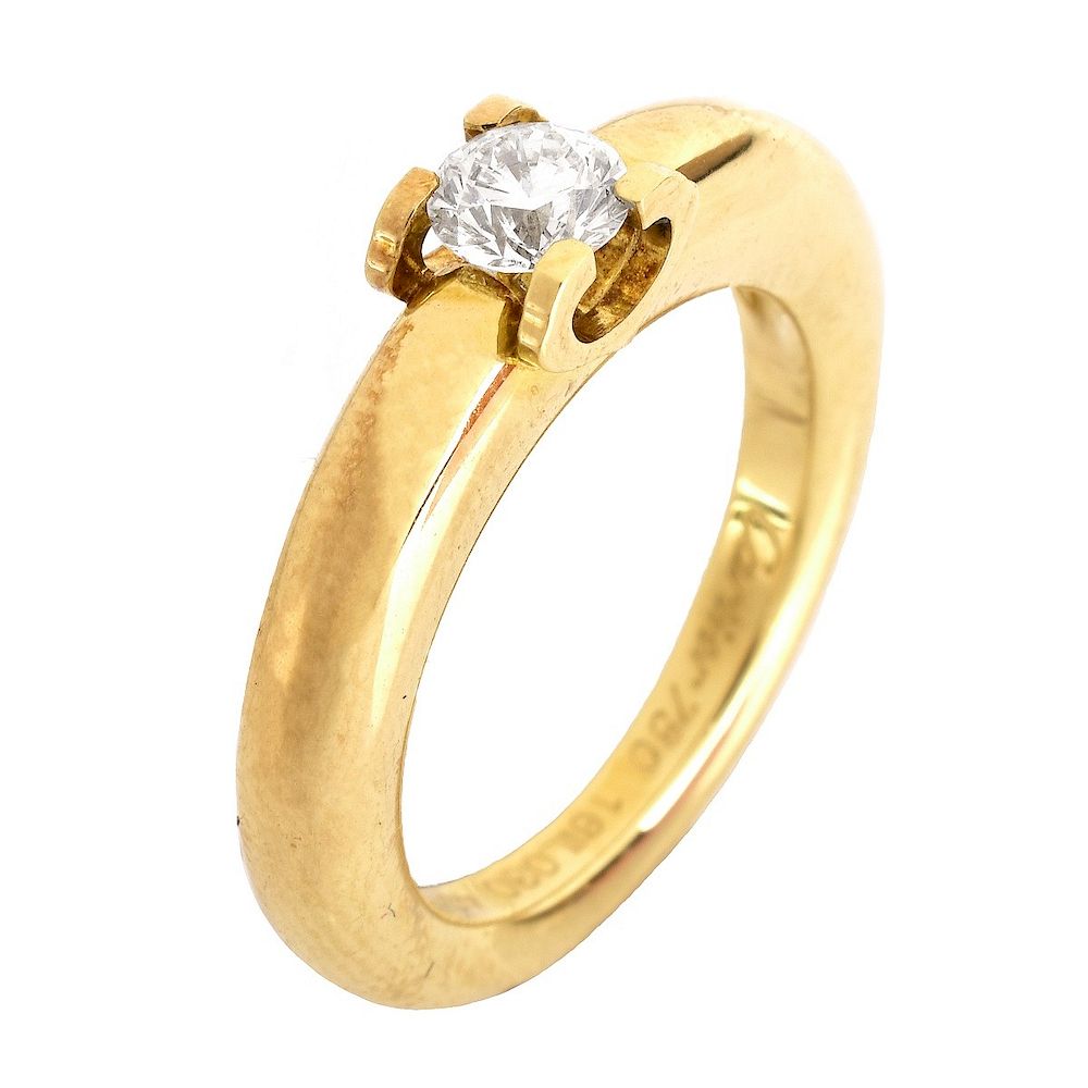 Appraisal: Cartier Louis Solitaire Ring Cartier Karat Yellow Gold Louis Solitaire