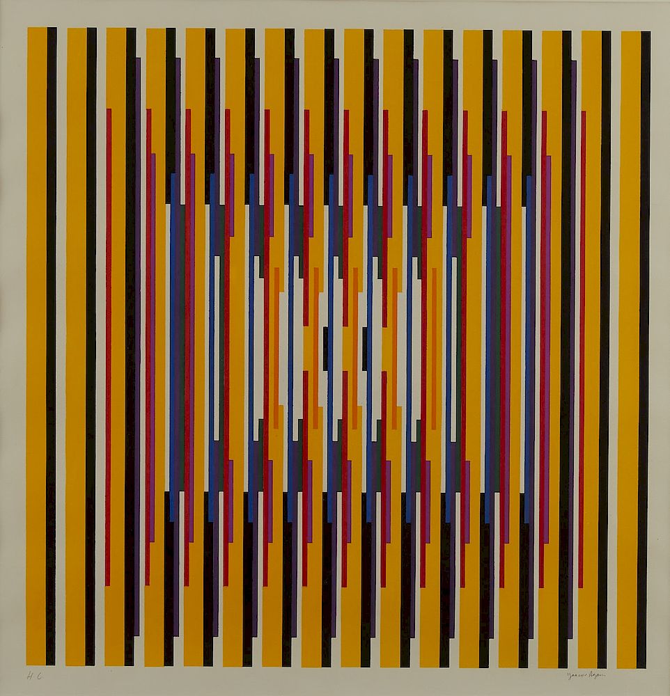 Appraisal: Yaacov Agam Daliah Silkscreen Yaacov Agam b Silkscreen on paper