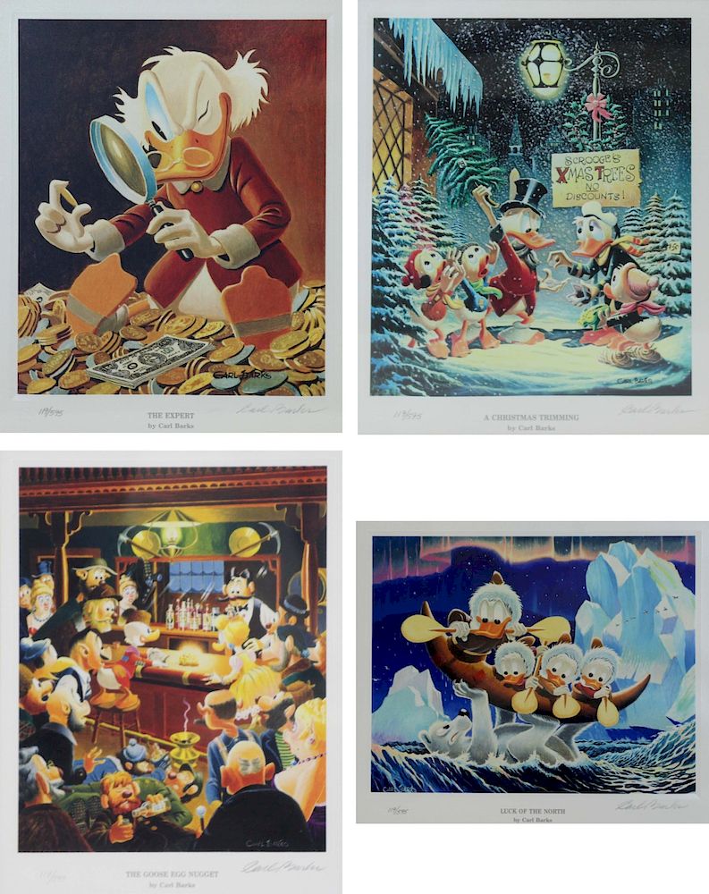 Appraisal: CARL BARKS AMERICAN - Grouping of Four Lithographs The Expert