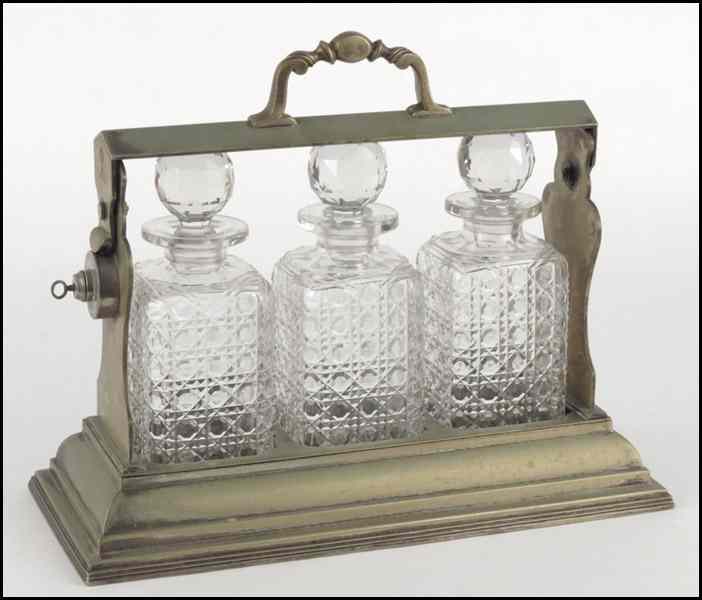 Appraisal: DANIEL ARTER ENGLISH SILVERPLATE TANTALUS Containing a set of three