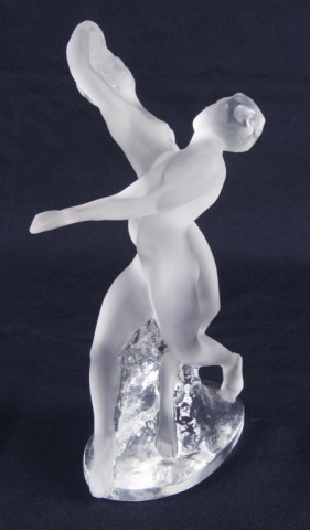 Appraisal: Lalique Deux Danseus Sculpture Two Dancers Depicts two satin-finished nude