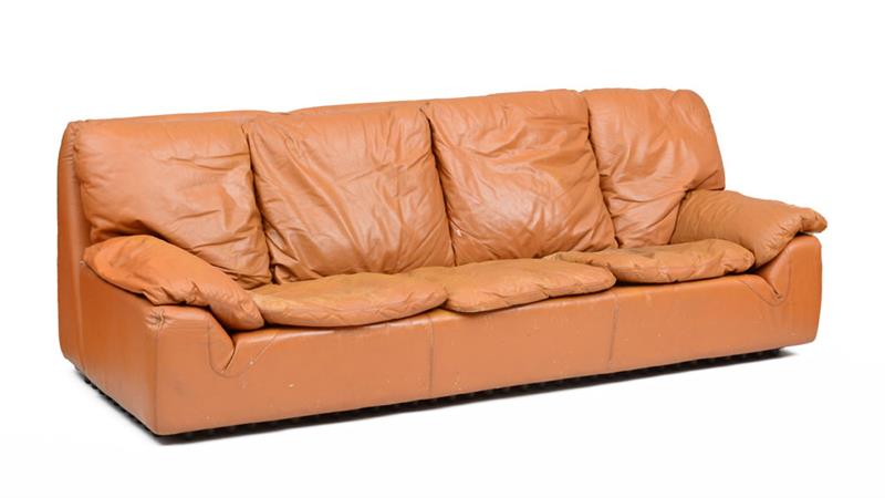 Appraisal: SERIE BOAHEUR AMMANNATI AND VITELLI DESIGN LEATHER SOFA Leather and