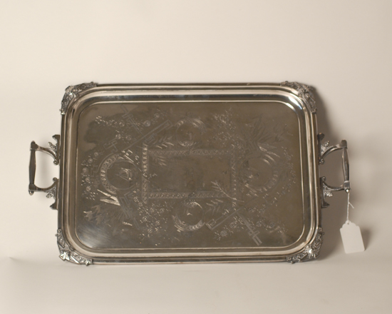 Appraisal: Reed Barton Aesthetic Movement Silverplate Tray scenes of sailing ships