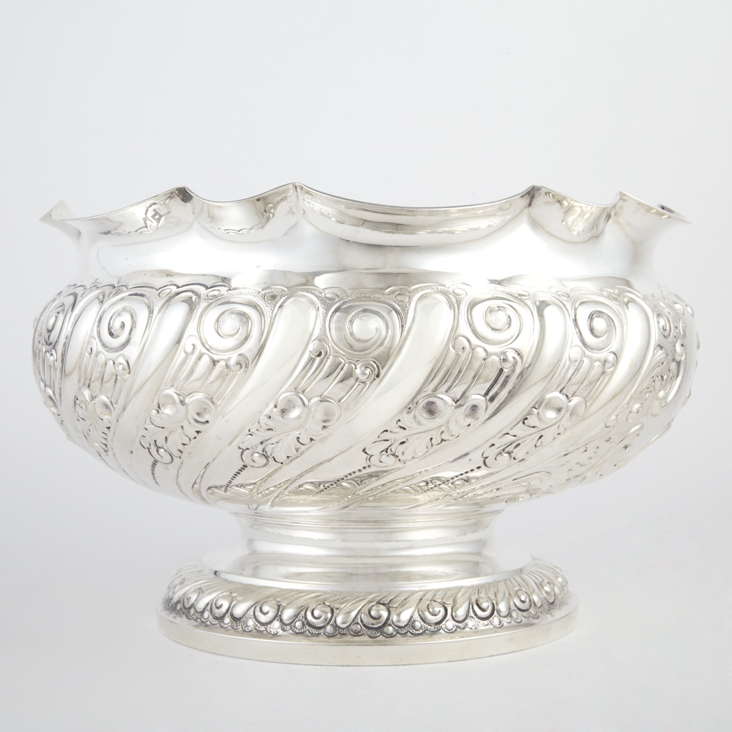 Appraisal: Victorian Sterling Silver Centerpiece Bowl Hancocks Co London circa Of