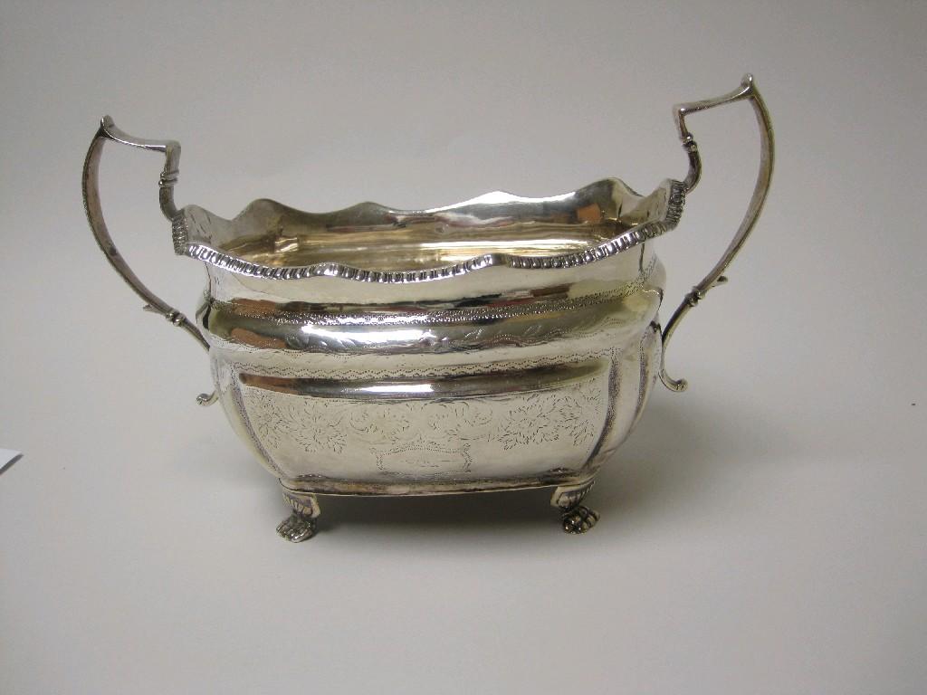 Appraisal: A George III two handled Sugar Bowl with floral and