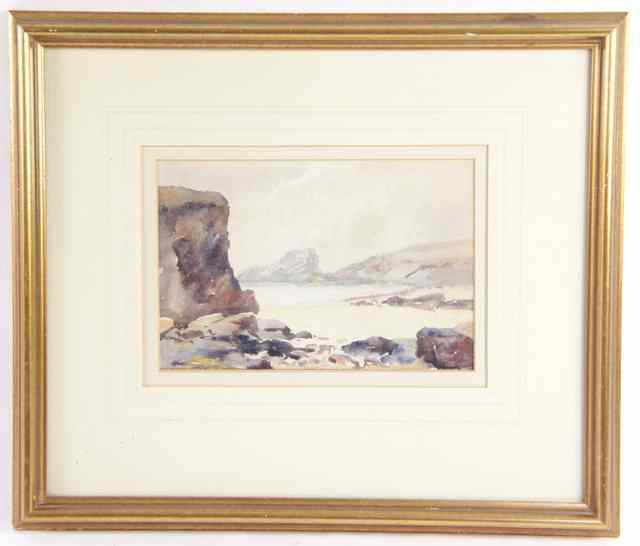 Appraisal: Hercules Brabazon Brabazon Coastal Scene monochrome watercolour cm x cm