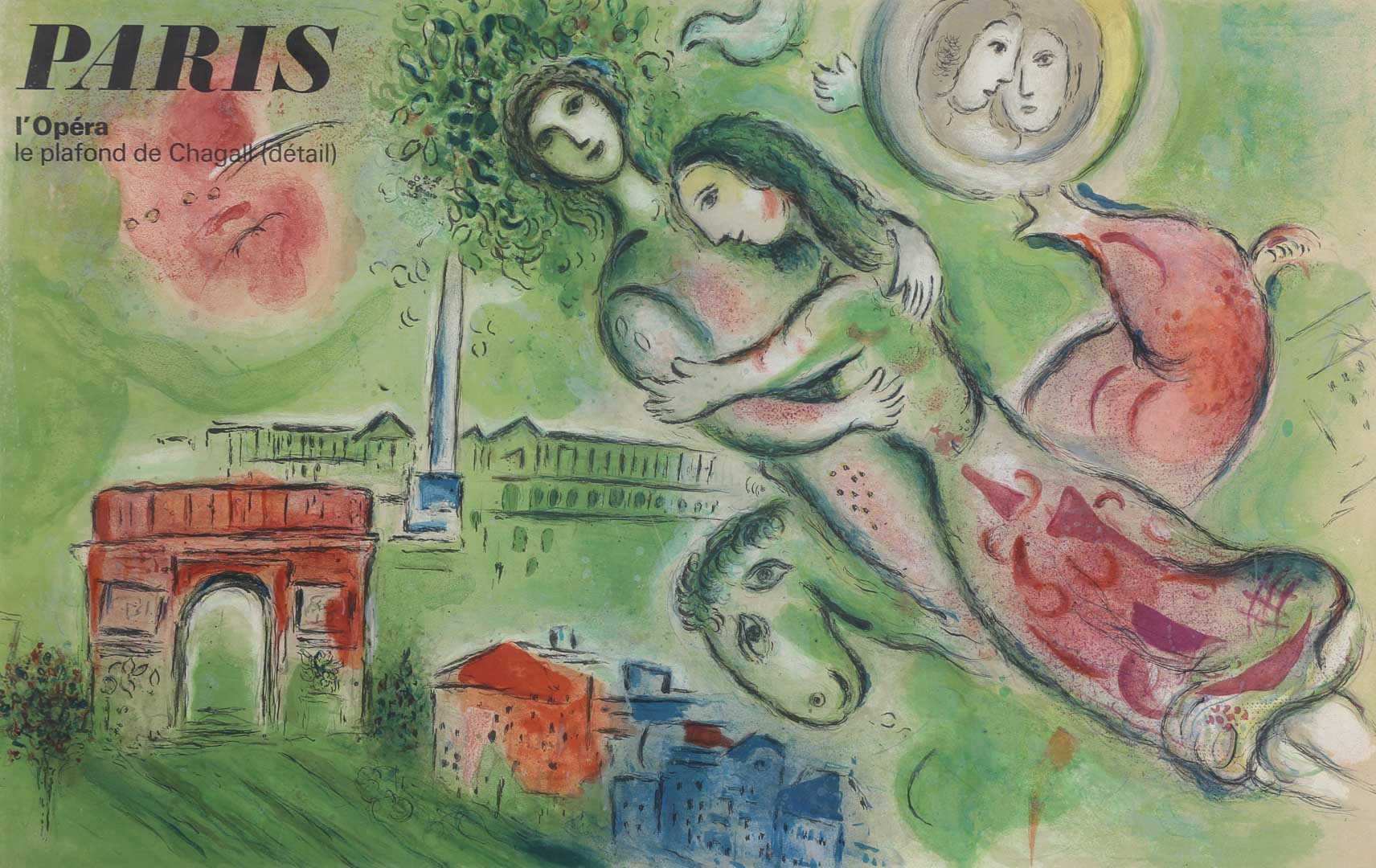 Appraisal: Marc Chagall Paris L'Opera offset lithograph Russian French - Paris