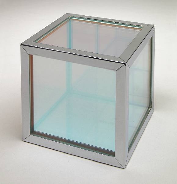 Appraisal: n a Larry Bell American b Untitled Iridescent Cube coated