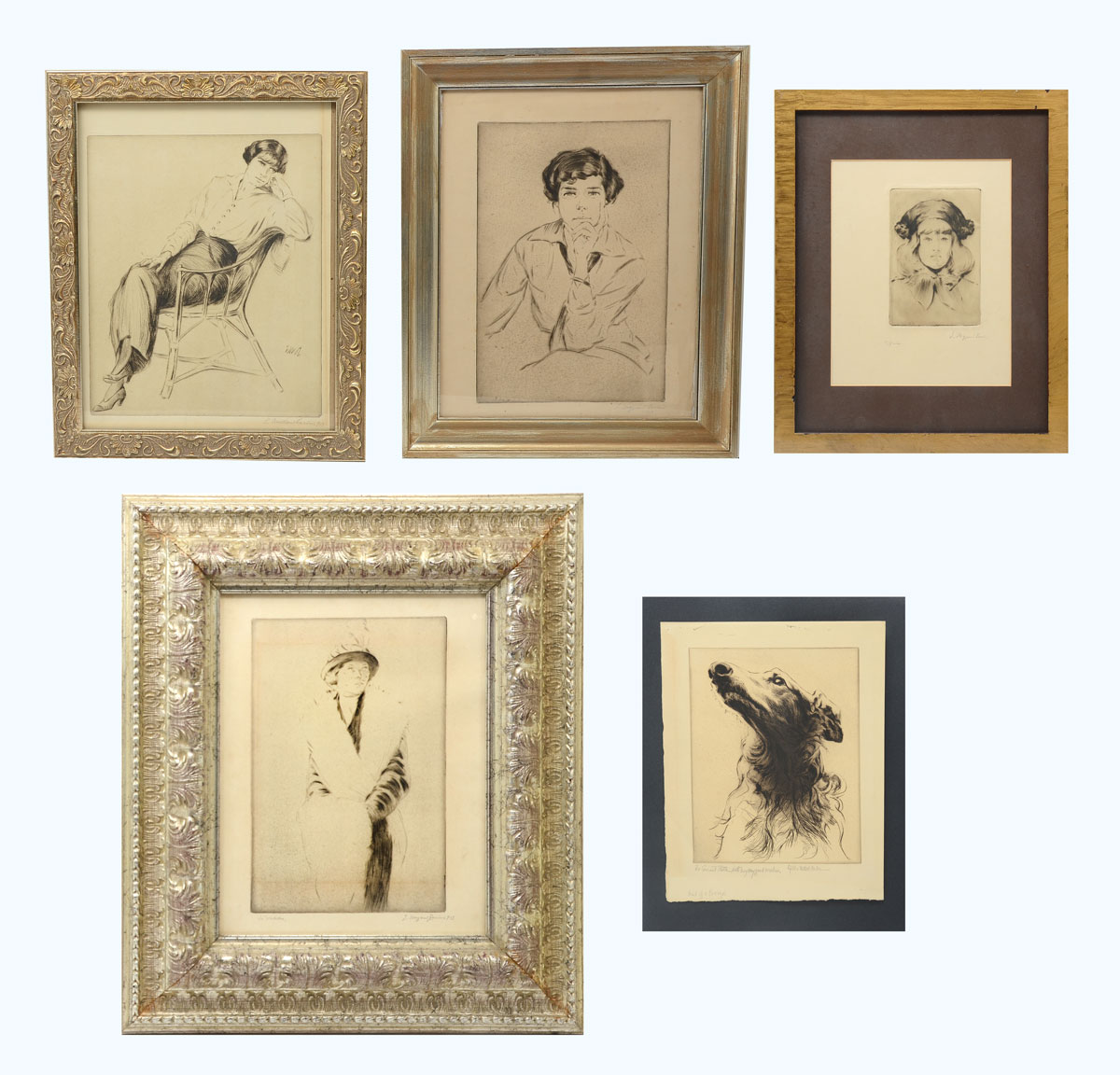 Appraisal: SYBILLA MITTEL WEBER AND EMILIO MAZZONI ZARINI ETCHINGS PC LOT