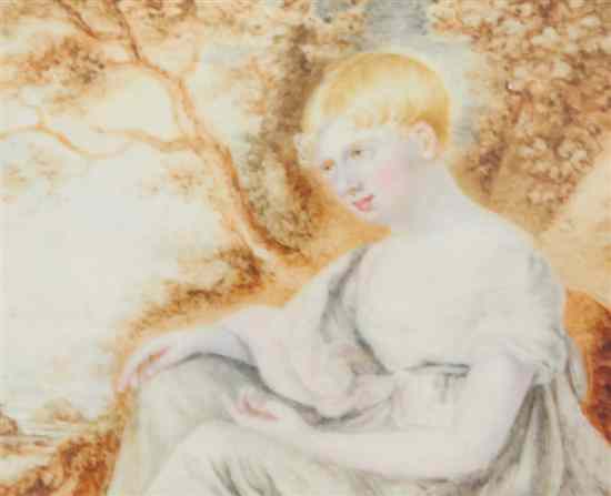 Appraisal: th century Continental School watercolour on vellum Venus and Cupid