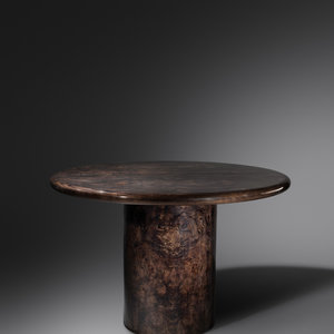 Appraisal: Karl Springer - Dining TableKarl Springer Ltd USA lacquered burl