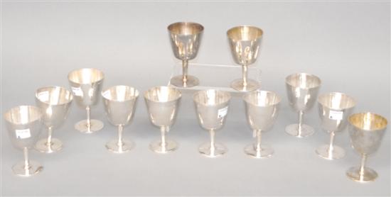 Appraisal: SET TWELVE TIFFANY CO STERLING SILVER WINES Marked M Monogrammed