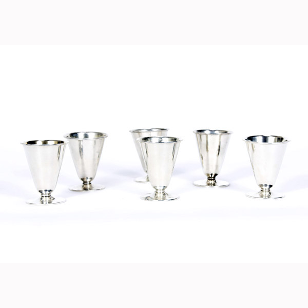 Appraisal: Wallace sterling silver set of six cocktail cups footed beakers