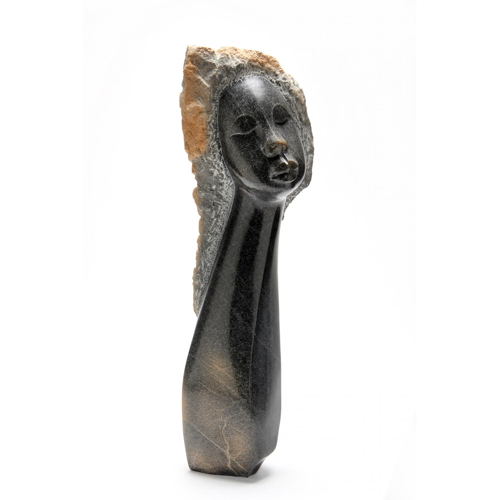 Appraisal: Agnes Nyanhongo Zimbabwe b Shona Sculpture the one-piece work signed