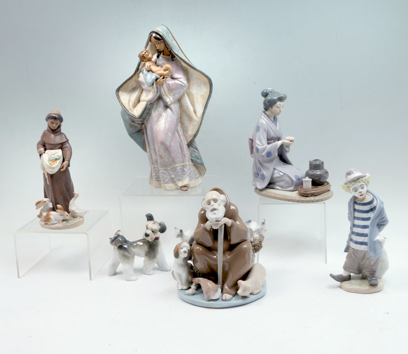 Appraisal: PC LLADRO PORCELAIN COLLECTION Comprising - ''Adorning Mother'' - ''Little