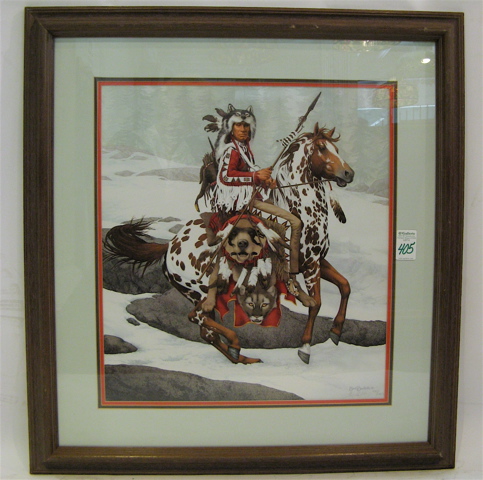 Appraisal: BEV DOOLITTLE COLOR LITHOGRAPH California th century titled Guardian Spirits