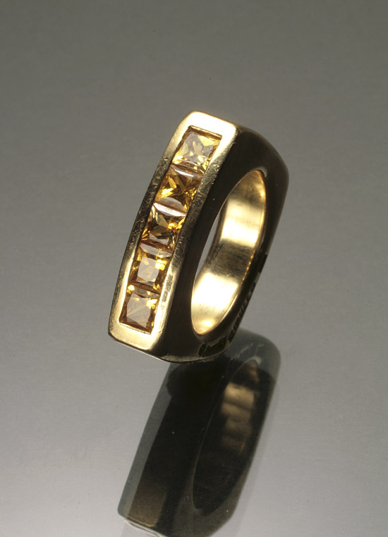 Appraisal: -Karat Yellow-Gold and Yellow Sapphire Dinner Ring Renato and Cipullo