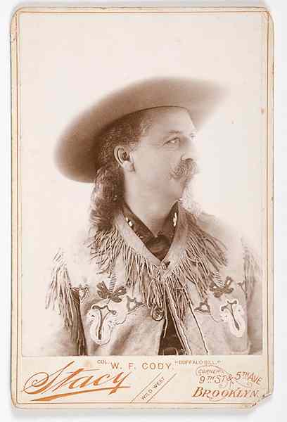 Appraisal: Buffalo Bill Cabinet Card by Stacy Early silver gelatin print