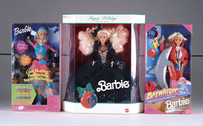 Appraisal: LOT OF BARBIES IN ORIGINAL BOXES Lot includes Holiday Barbie