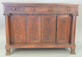 Appraisal: Large Victorian mahogany server having three drawers over four doors