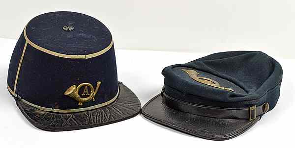 Appraisal: US Indian Wars Kepis Lot of Two One Infantry kepi