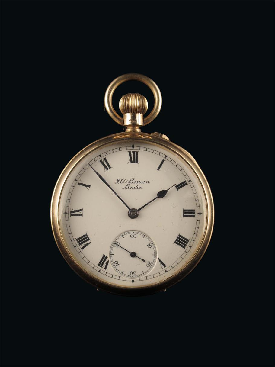 Appraisal: A ct gold English keyless lever watch by J W