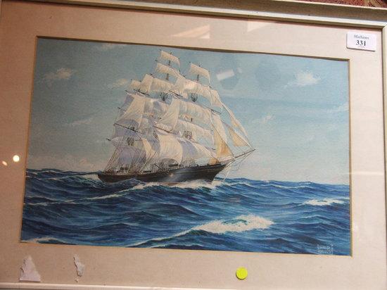 Appraisal: OSWALD F PENNINGTON TH CENTURY - A clipper under full