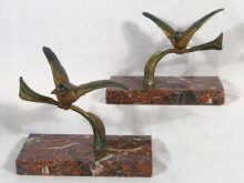 Appraisal: A pair of Gual cold painted bronze bookends each individually