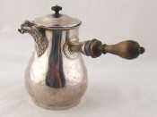 Appraisal: A French th c silver chocolate pot with eagle spout