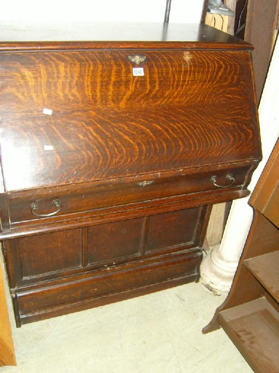 Appraisal: A Globe-Wernicke -sectional bureau bookcase combination the fall flap enclosing