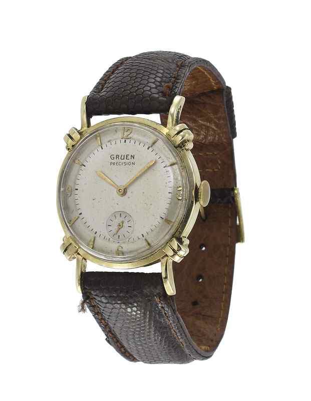 Appraisal: GRUEN K GOLD WRIST WATCH Circa k gold fancy round