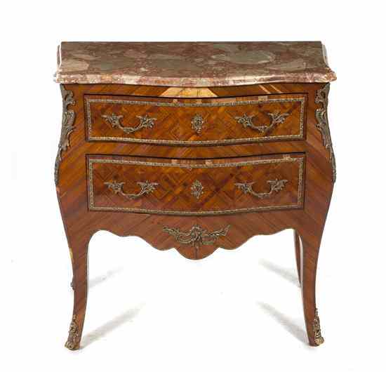 Appraisal: A Louis XV Style Parquetry and Gilt Metal Mounted Commode