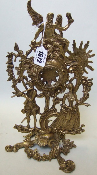 Appraisal: A cast brass watch stand of George III style raised