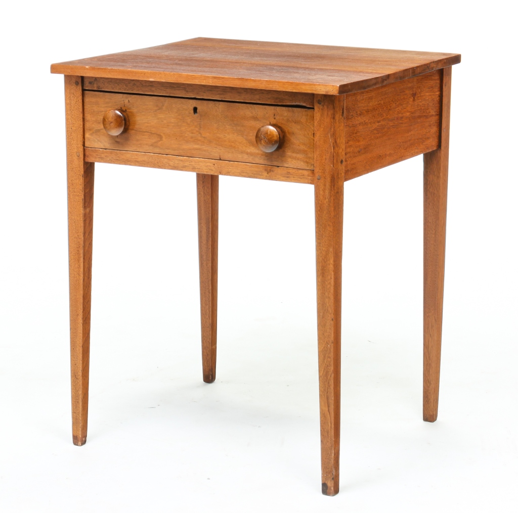 Appraisal: AMERICAN HEPPLEWHITE STAND Second quarter th century walnut with pine