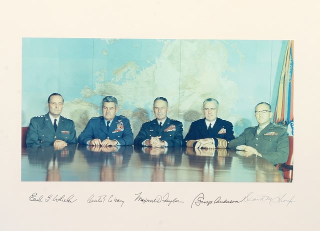 Appraisal: Signed photograph of Joints Chiefs of Staff Signed by Generals