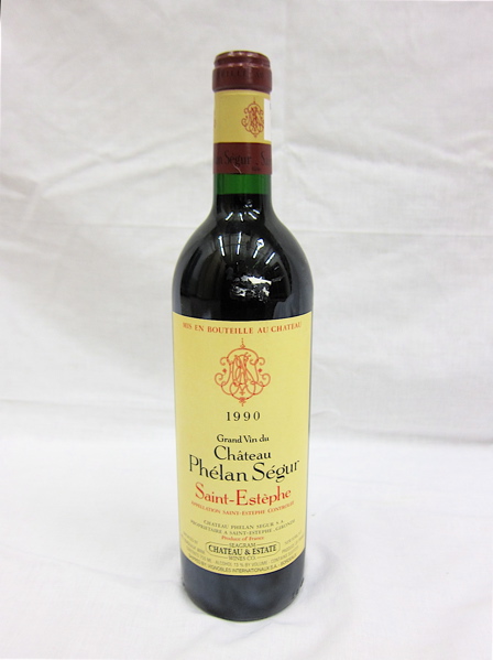 Appraisal: FIVE BOTTLES VINTAGE FRENCH RED BORDEAUX Chateau Phelan Segur Saint-Estephe