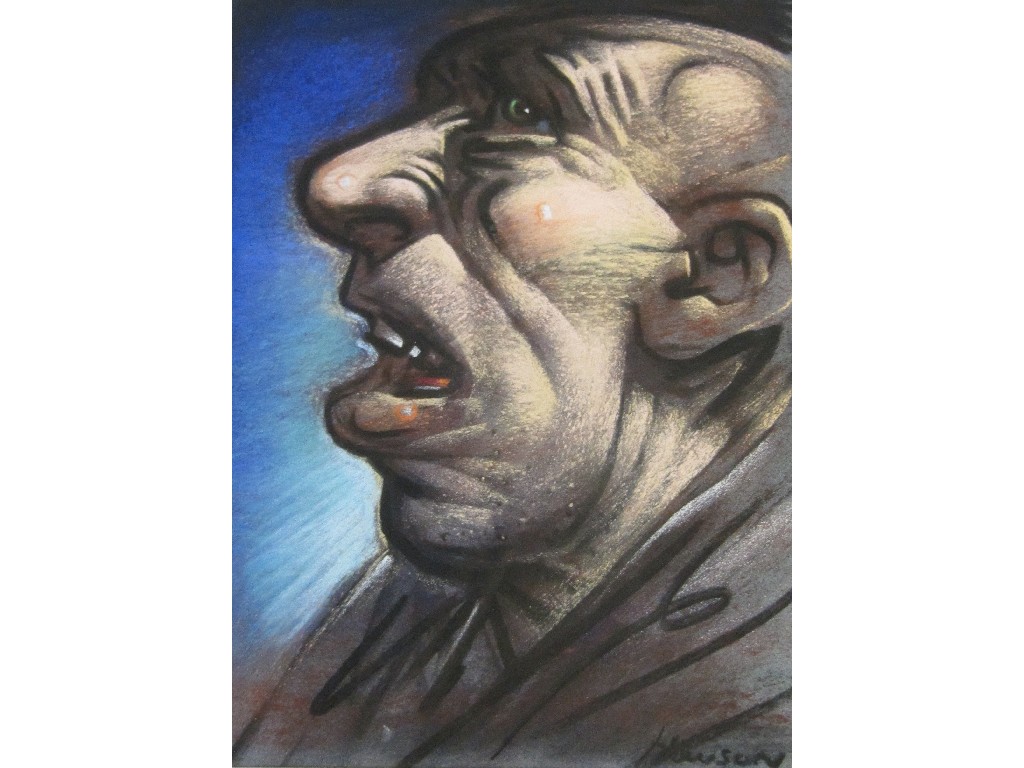 Appraisal: PETER HOWSON b Pastel head signed x