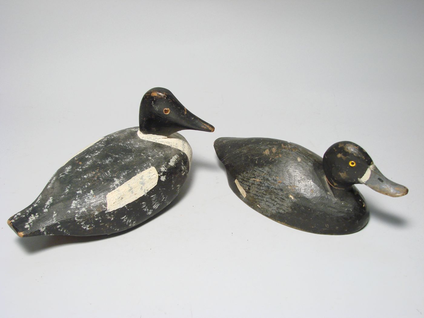 Appraisal: TWO DRAKE DECOYS Bluebill and goldeneye St Claire Flats to