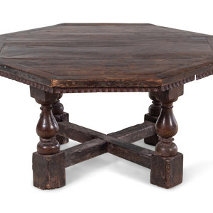 Appraisal: An Italian Carved Walnut Low Table th th Century Height